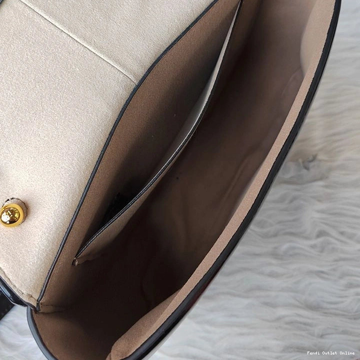 Affordable In Leather C'mon Fendi Calf Black Medium Bag 0724